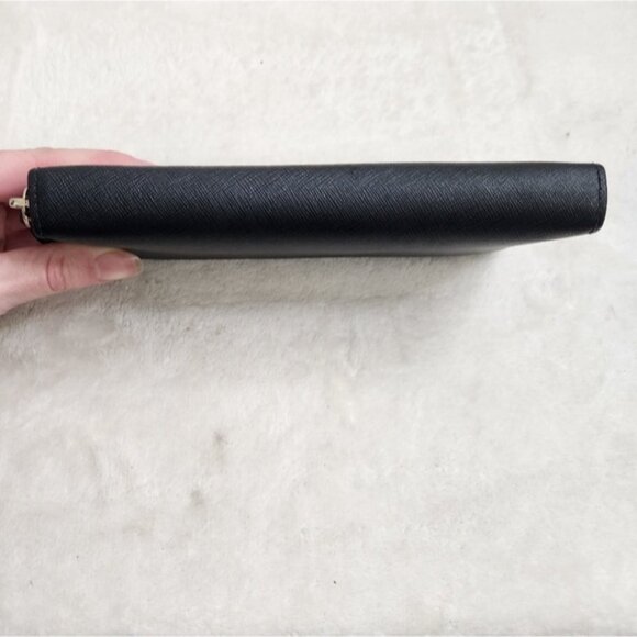 SOLD 🌟 Kate Spade Black Leather Continental Zippered Wallet - Picture 8 of 16